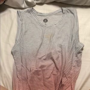 White and orange muscle t-shirt